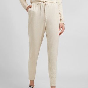 Express Gold Women’s High Waisted Metallic Jogger Pants